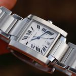 Cartier Tank Française W51002Q3 (2013) - Silver dial 28 mm Steel case (2/8)