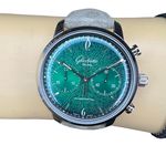 Glashütte Original Sixties Chronograph 1-39-34-05-22-04 (2021) - Groen wijzerplaat 42mm Staal (2/8)