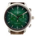 Glashütte Original Sixties Chronograph 1-39-34-05-22-04 (2021) - Groen wijzerplaat 42mm Staal (1/8)