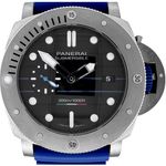 Panerai Luminor Submersible PAM01162 (2021) - Zwart wijzerplaat 47mm Titanium (1/8)