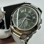 Patek Philippe Annual Calendar Chronograph 5905/1A-001 (2023) - Groen wijzerplaat 42mm Staal (8/8)