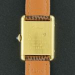 Cartier Tank 2415 (1990) - Red dial 20 mm Silver case (4/8)