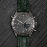 IWC Pilot Double Chronograph IW3713 (1999) - Zwart wijzerplaat 42mm Staal (2/8)