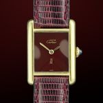 Cartier Tank Vermeil 5057001 (1987) - Red dial 20 mm Silver case (1/8)