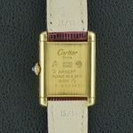 Cartier Tank Vermeil 5057001 (1987) - Red dial 20 mm Silver case (3/8)