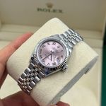 Rolex Lady-Datejust 279174 (2024) - Pink dial 28 mm Steel case (5/8)