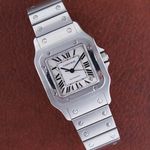 Cartier Santos Galbée 2823 (Unknown (random serial)) - Silver dial 32 mm Steel case (1/8)