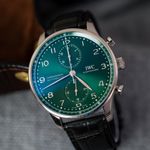 IWC Portuguese Chronograph IW371615 (2020) - Green dial 41 mm Steel case (1/5)
