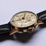 Heuer Vintage 2453 (1956) - Zwart wijzerplaat 35mm Goud/Staal (3/7)