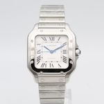 Cartier Santos WSSA0029 (2022) - Zilver wijzerplaat 35mm Staal (1/8)