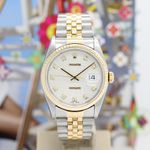 Rolex Datejust 36 16233 (2001) - Silver dial 36 mm Gold/Steel case (4/8)
