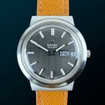 Omega Vintage 196.0058 (1973) - Grey dial 38 mm Steel case (1/8)