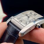 Cartier Tank Américaine WSTA0018 (2023) - Zilver wijzerplaat 45mm Staal (2/3)