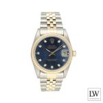 Rolex Datejust 31 68273 (1997) - Blue dial 31 mm Gold/Steel case (3/8)