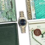 Rolex Datejust 31 68273 (1997) - Blue dial 31 mm Gold/Steel case (8/8)