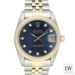 Rolex Datejust 31 68273 (1997) - Blue dial 31 mm Gold/Steel case (2/8)