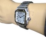 Cartier Santos W2SA0016 (2024) - Silver dial 35 mm Steel case (2/8)