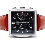 TAG Heuer Monaco CS2111 (1999) - Black dial 38 mm Steel case (1/8)