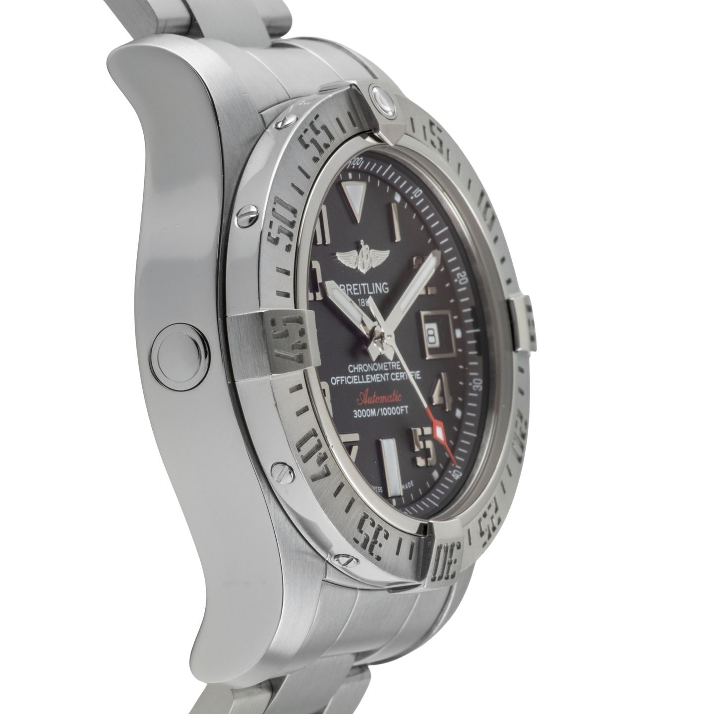 Breitling Avenger II Seawolf A17331 (Unknown (random serial)) - Black dial 45 mm Steel case (7/8)