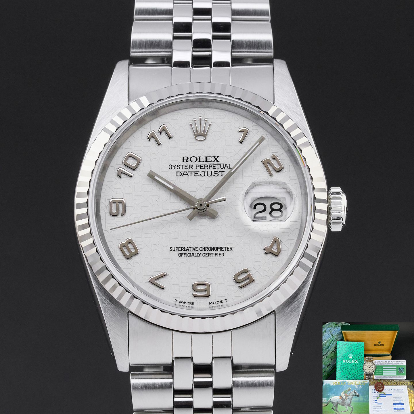 Rolex Datejust 36 16234 (1991) - Silver dial 36 mm Steel case (1/8)