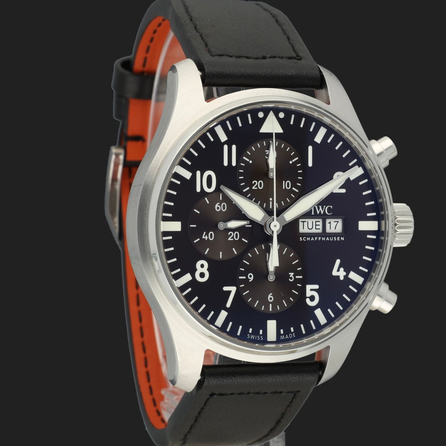 IWC Pilot Chronograph IW377713 (2019) - Brown dial 43 mm Steel case (4/8)