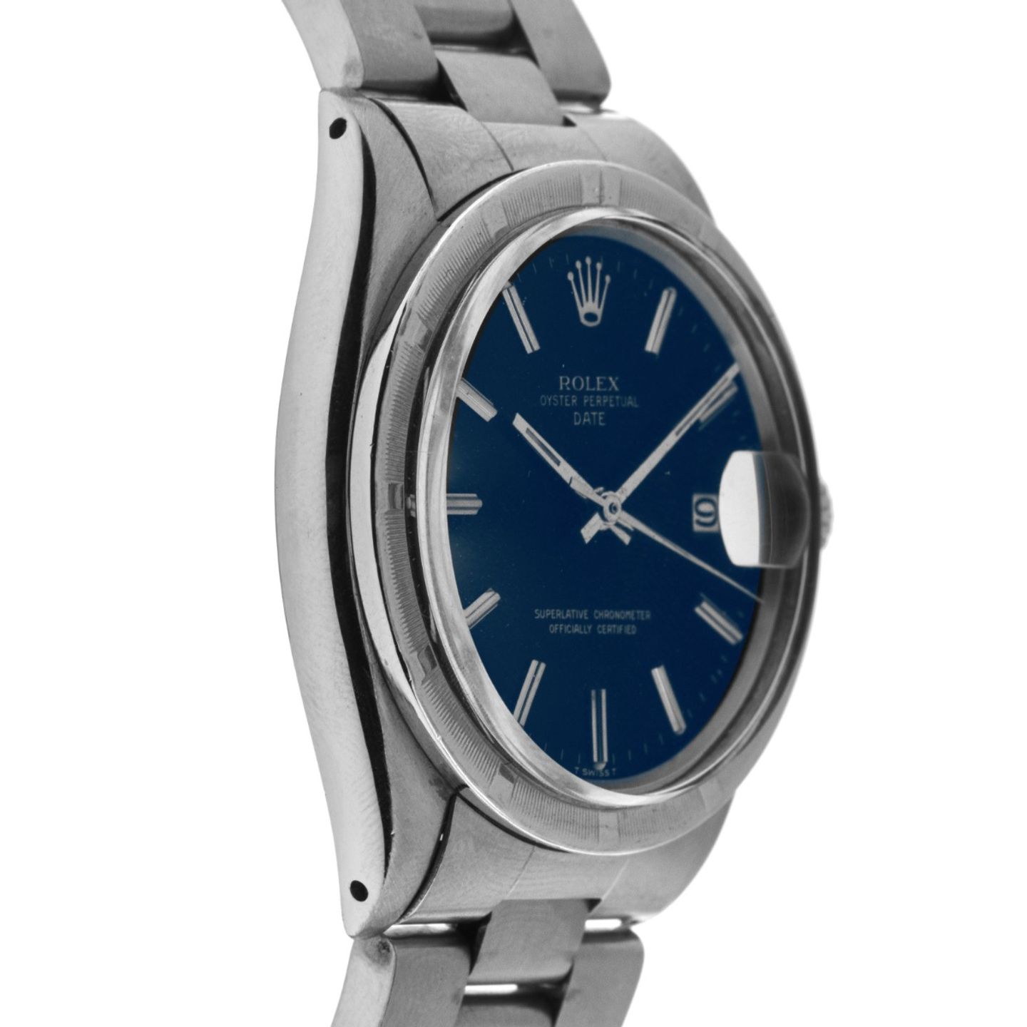 Rolex Oyster Perpetual Date 1501 (1971) - Blue dial 34 mm Steel case (5/8)