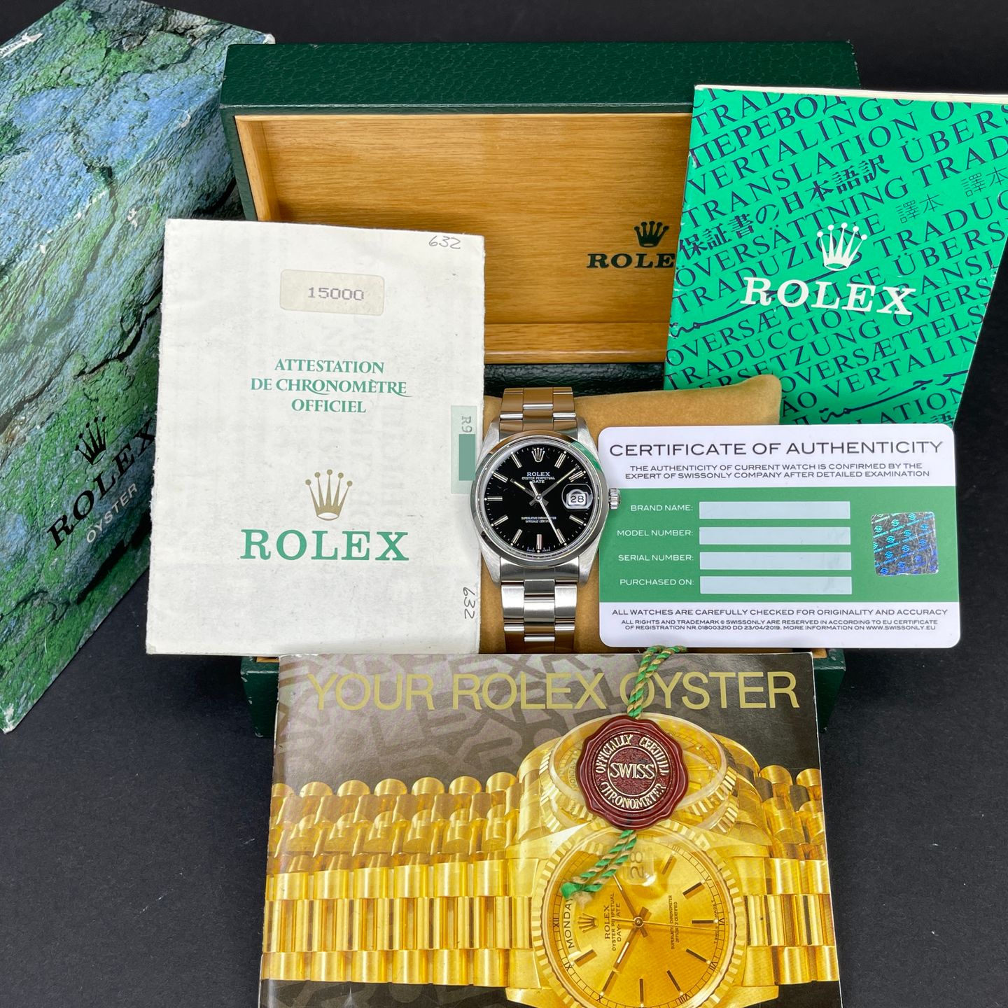 Rolex Oyster Perpetual Date 15000 (1988) - 34 mm Steel case (2/7)