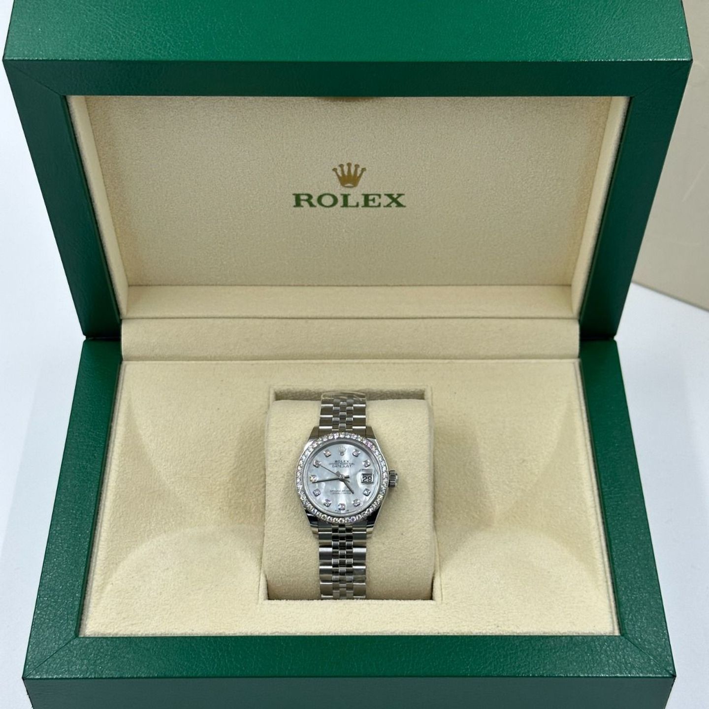 Rolex Lady-Datejust 279384RBR (2024) - Pearl dial 28 mm Steel case (4/8)