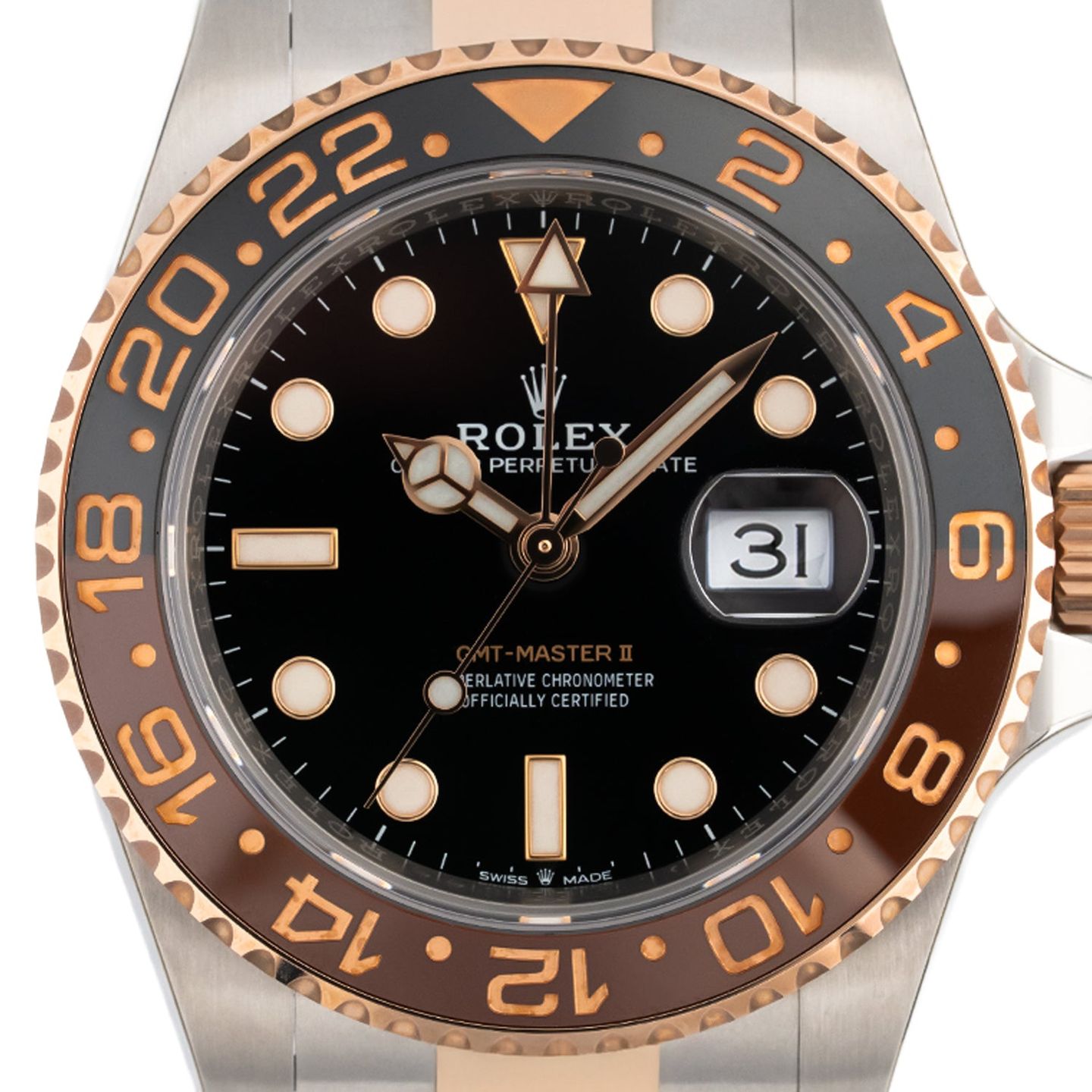 Rolex GMT-Master II 126711CHNR (2023) - Zwart wijzerplaat 40mm Goud/Staal (2/6)