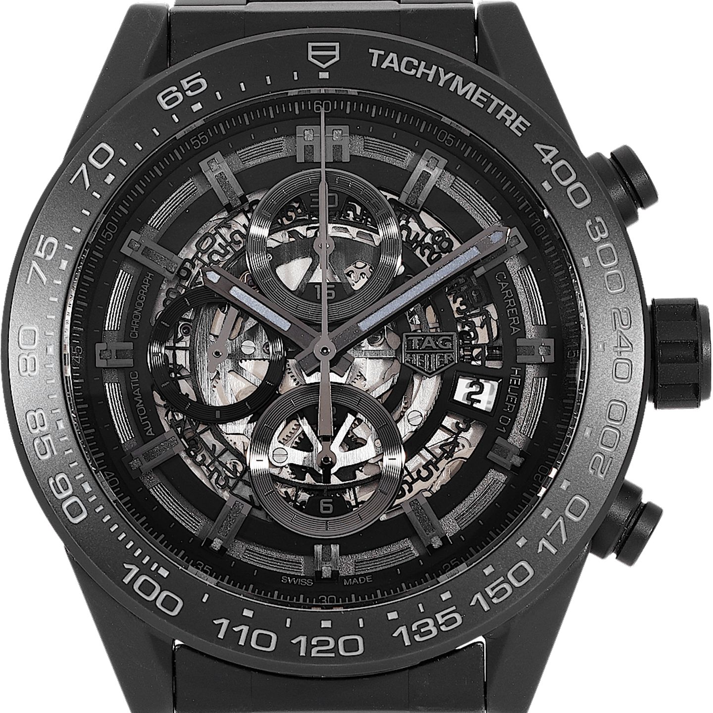 TAG Heuer Carrera Calibre HEUER 01 CAR2A91.BH0742 (2019) - Transparent dial 45 mm Ceramic case (1/5)