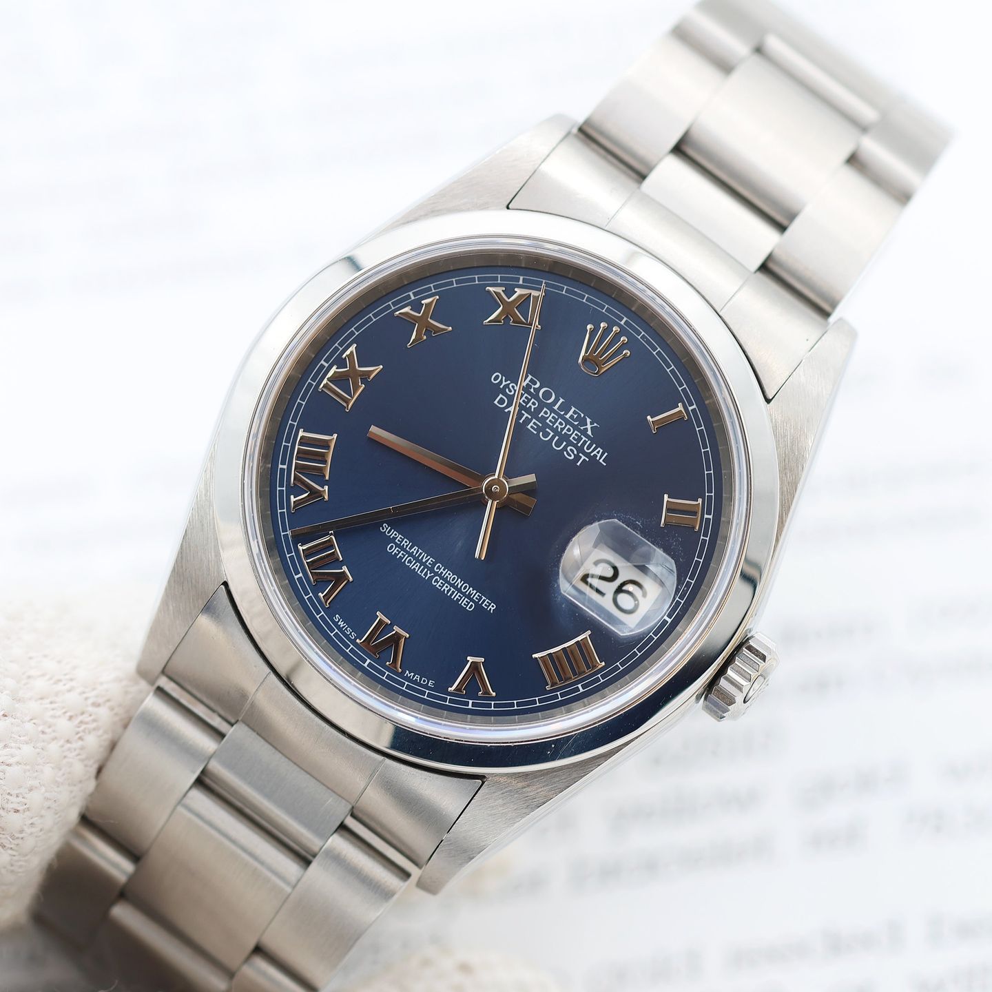 Rolex Datejust 36 16200 (Onbekend (willekeurig serienummer)) - Blauw wijzerplaat 36mm Staal (8/8)