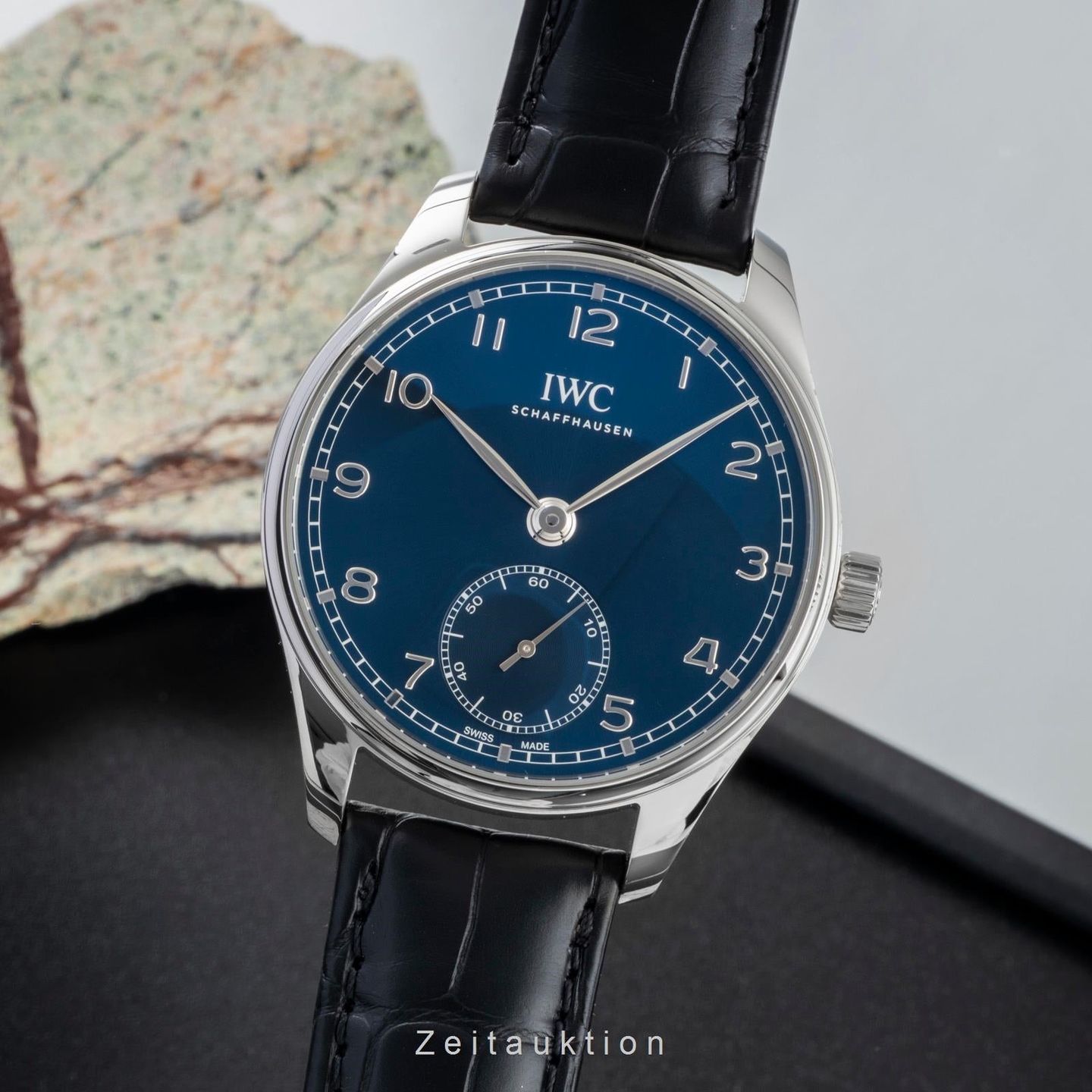 IWC Portuguese Automatic IW358305 (Unknown (random serial)) - Blue dial 40 mm Steel case (1/8)