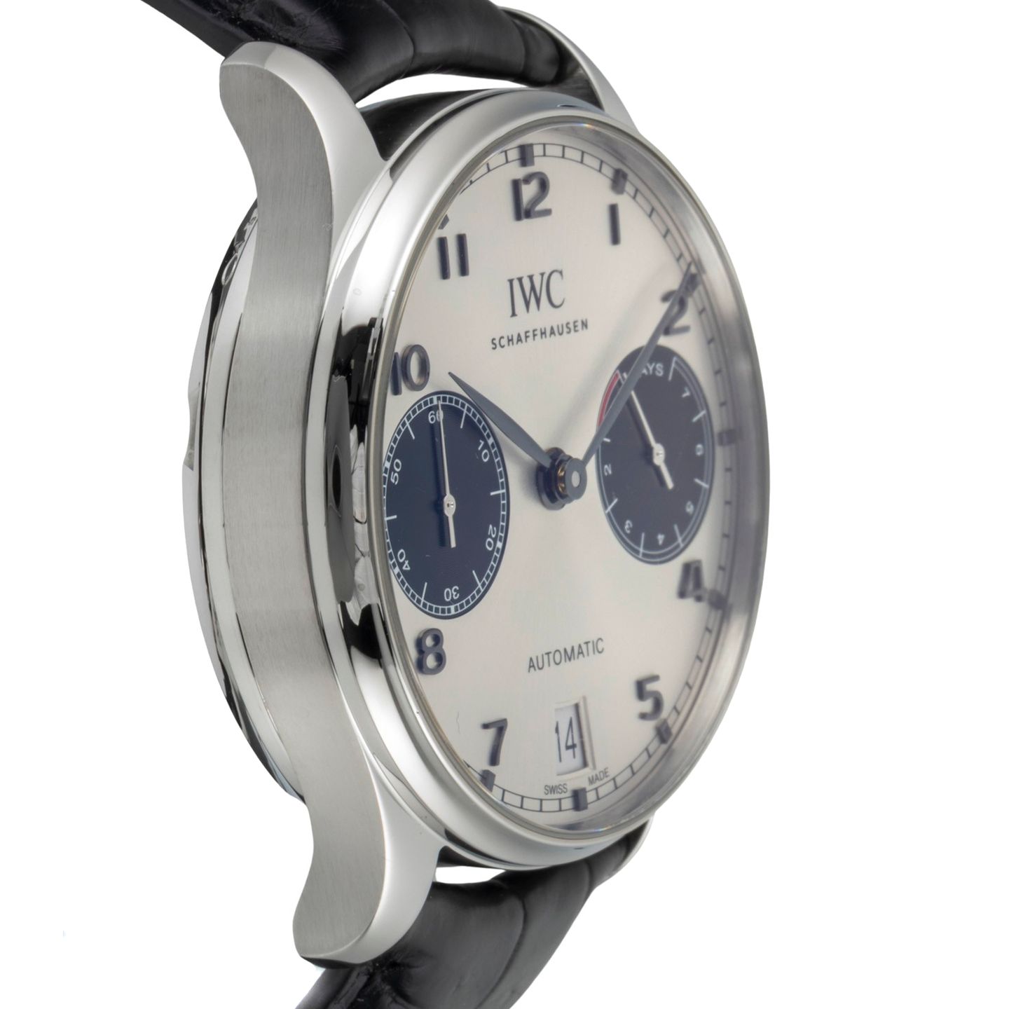 IWC Portuguese Automatic IW500706 (Onbekend (willekeurig serienummer)) - Zilver wijzerplaat 42mm Staal (7/8)