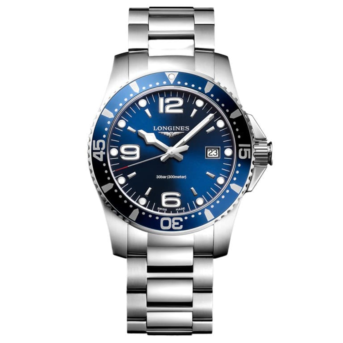 Longines HydroConquest L3.740.4.96.6 (2023) - Blauw wijzerplaat 41mm Staal (1/1)