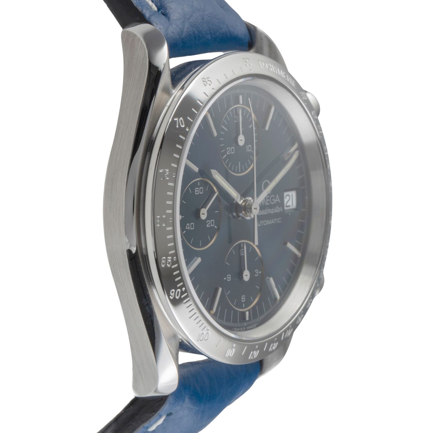 Omega Speedmaster Date 3511.80.00 (1999) - Blue dial 39 mm Steel case (7/8)