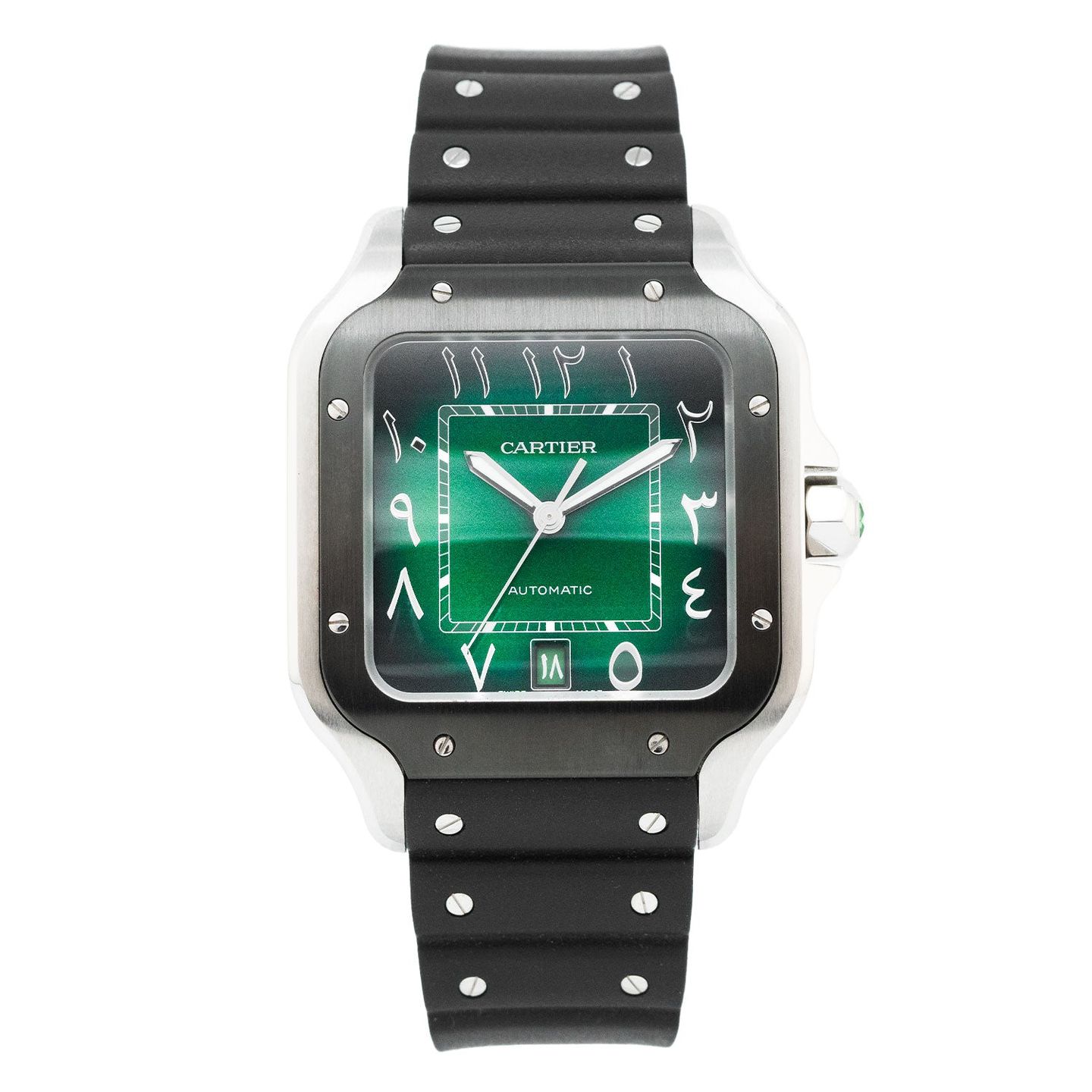 Cartier Santos WSSA0055 (2024) - Green dial 40 mm Steel case (1/6)