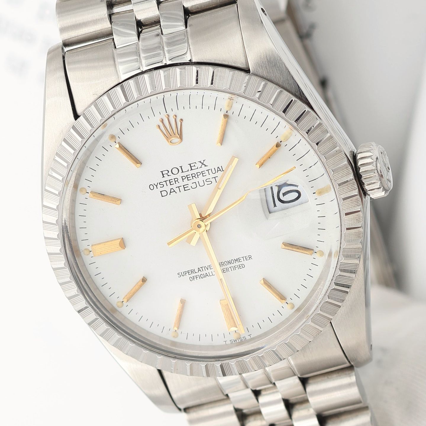 Rolex Datejust 36 16030 (Unknown (random serial)) - White dial 36 mm Steel case (6/8)