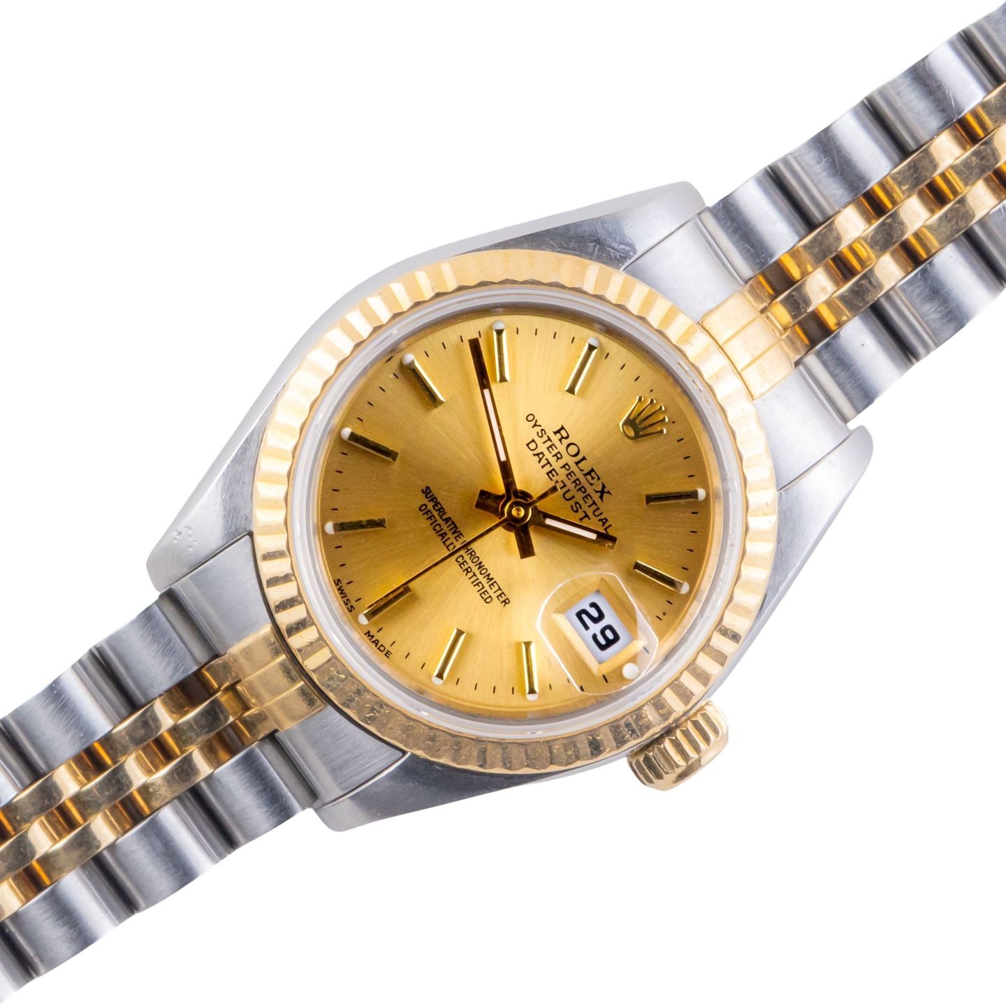 Rolex Lady-Datejust 69173 (1990) - 26mm Goud/Staal (1/8)