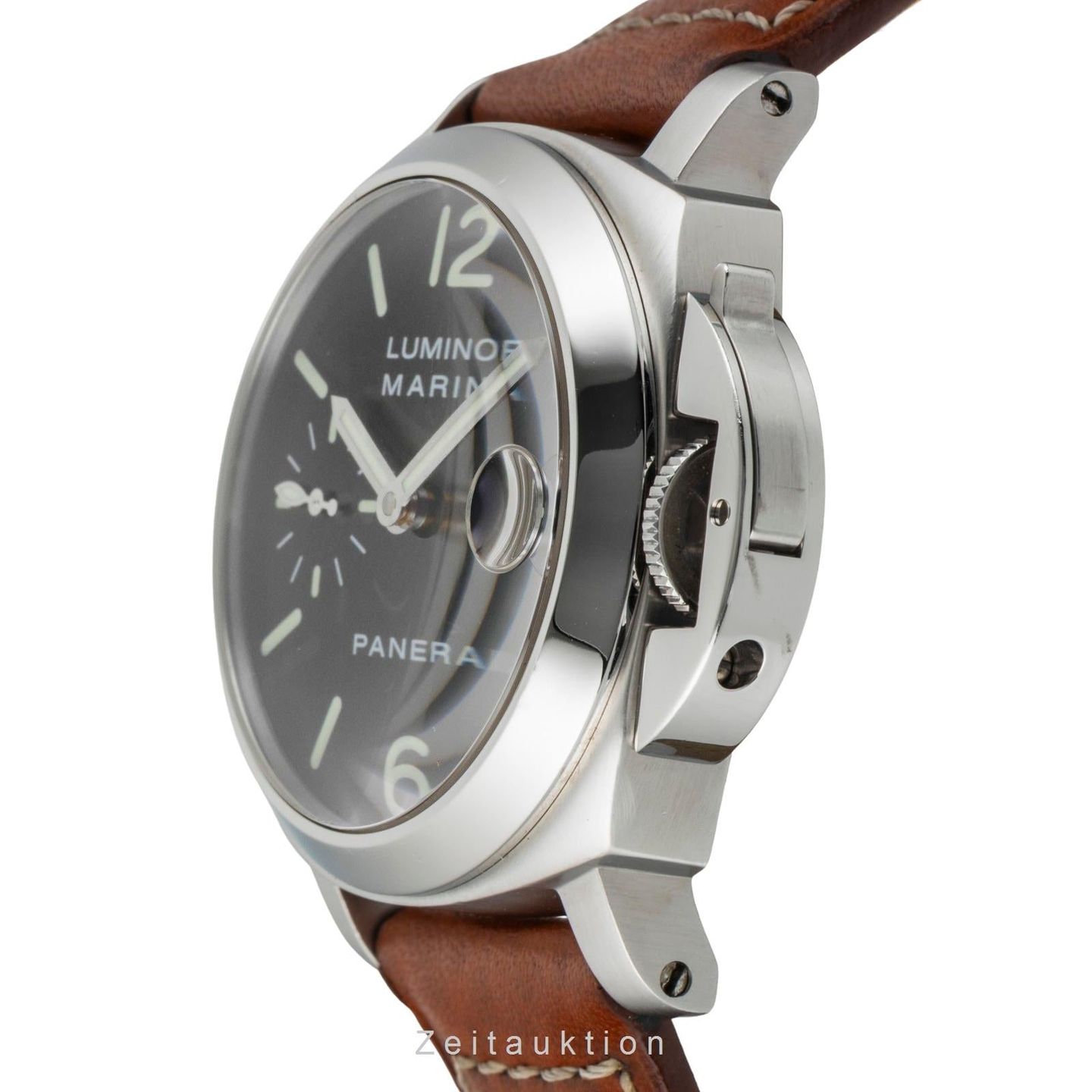 Panerai Luminor Marina Automatic PAM00048 (Unknown (random serial)) - Black dial 40 mm Steel case (5/8)