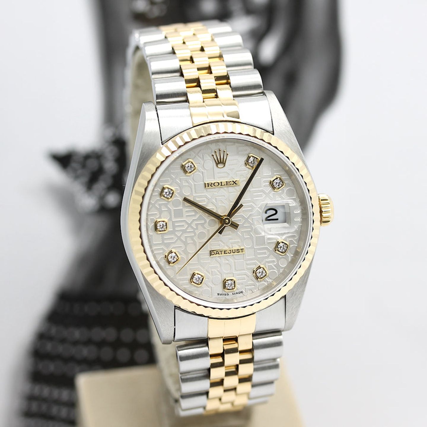 Rolex Datejust 36 16233 (1998) - Silver dial 36 mm Gold/Steel case (6/8)