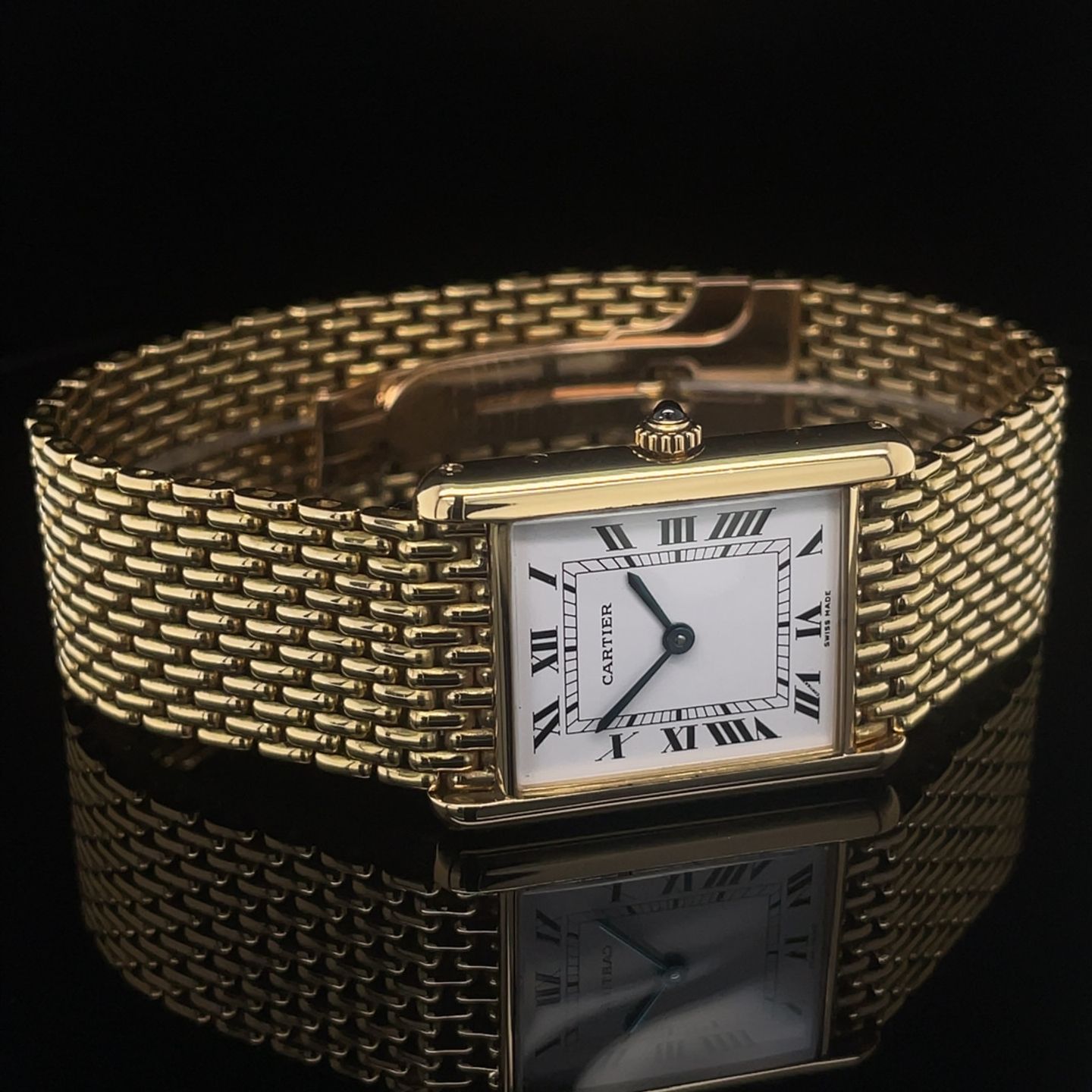 Cartier Tank 8105 (Unknown (random serial)) - White dial 23 mm Yellow Gold case (8/8)