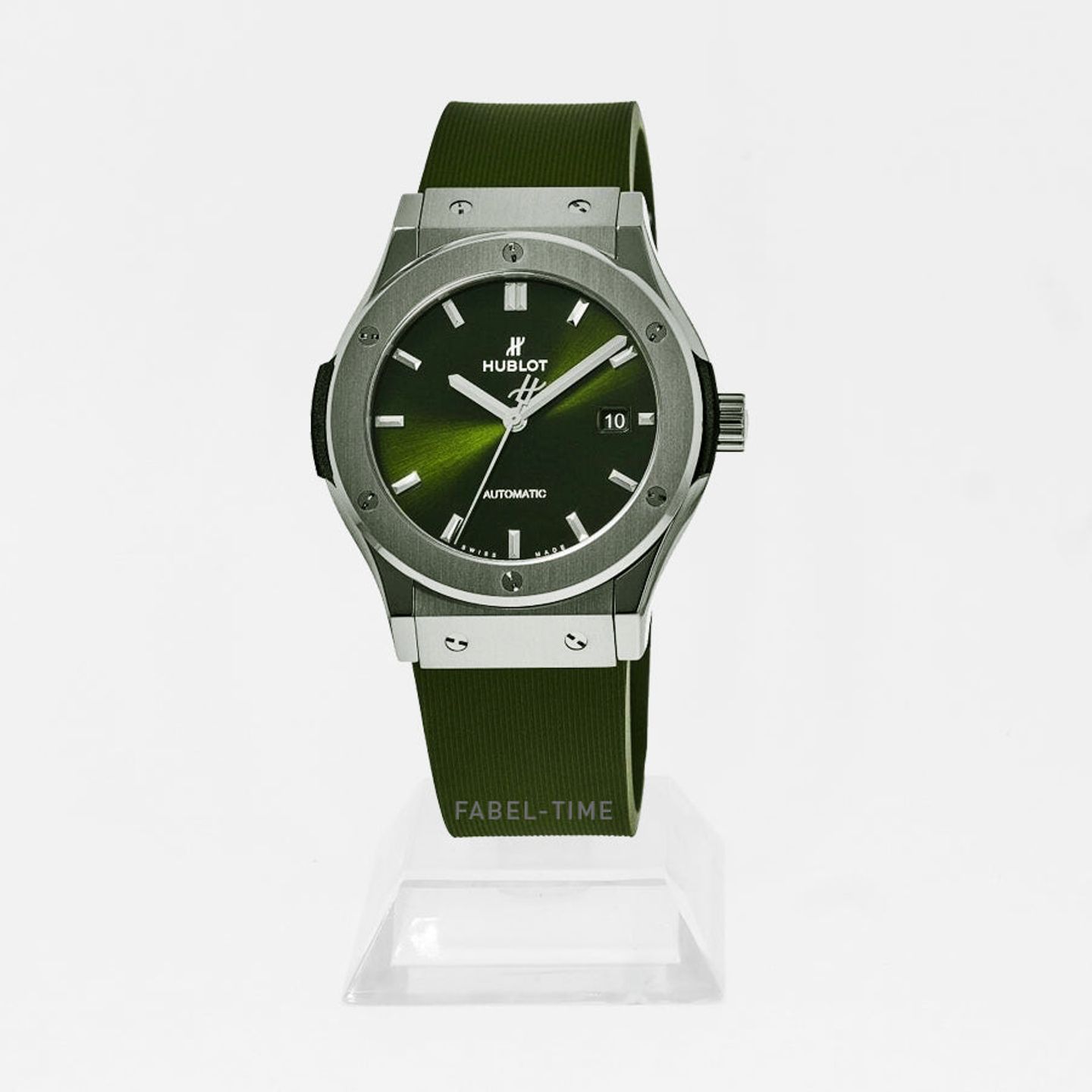 Hublot Classic Fusion 565.NX.8970.RX (2025) - Green dial 38 mm Titanium case (1/1)
