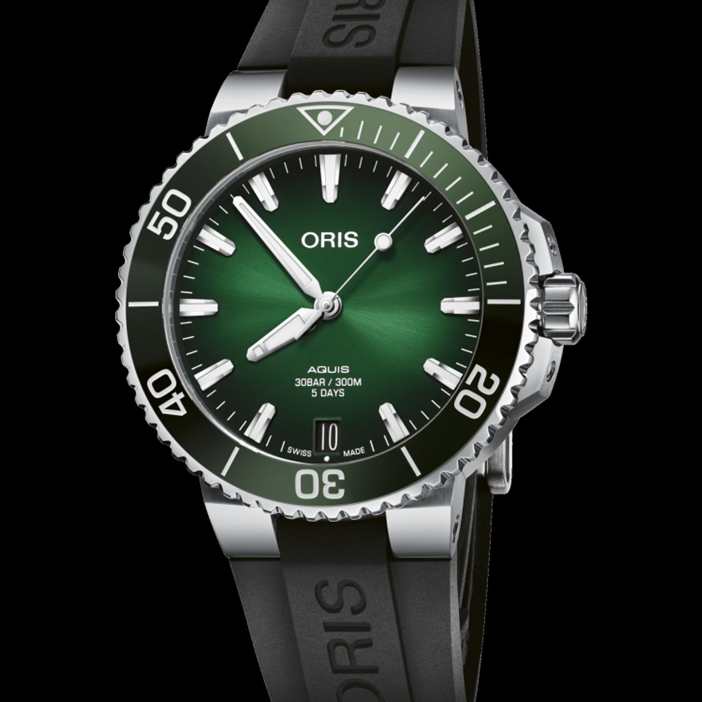 Oris Aquis Date 01 400 7769 4157-07 4 22 74FC (2022) - Green dial 42 mm Steel case (1/8)