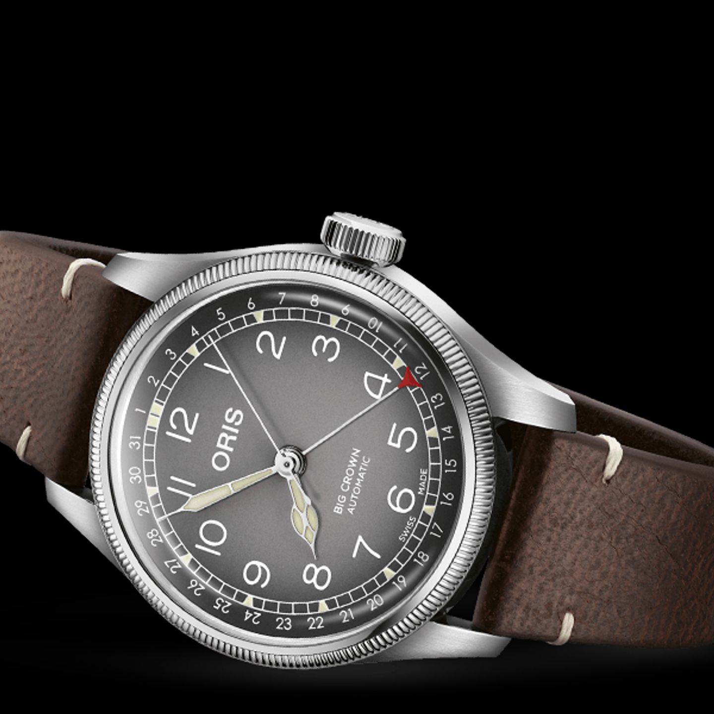 Oris Miles Tonneau 01 754 7779 4063-Set (2023) - Grey dial 38 mm Steel case (1/2)