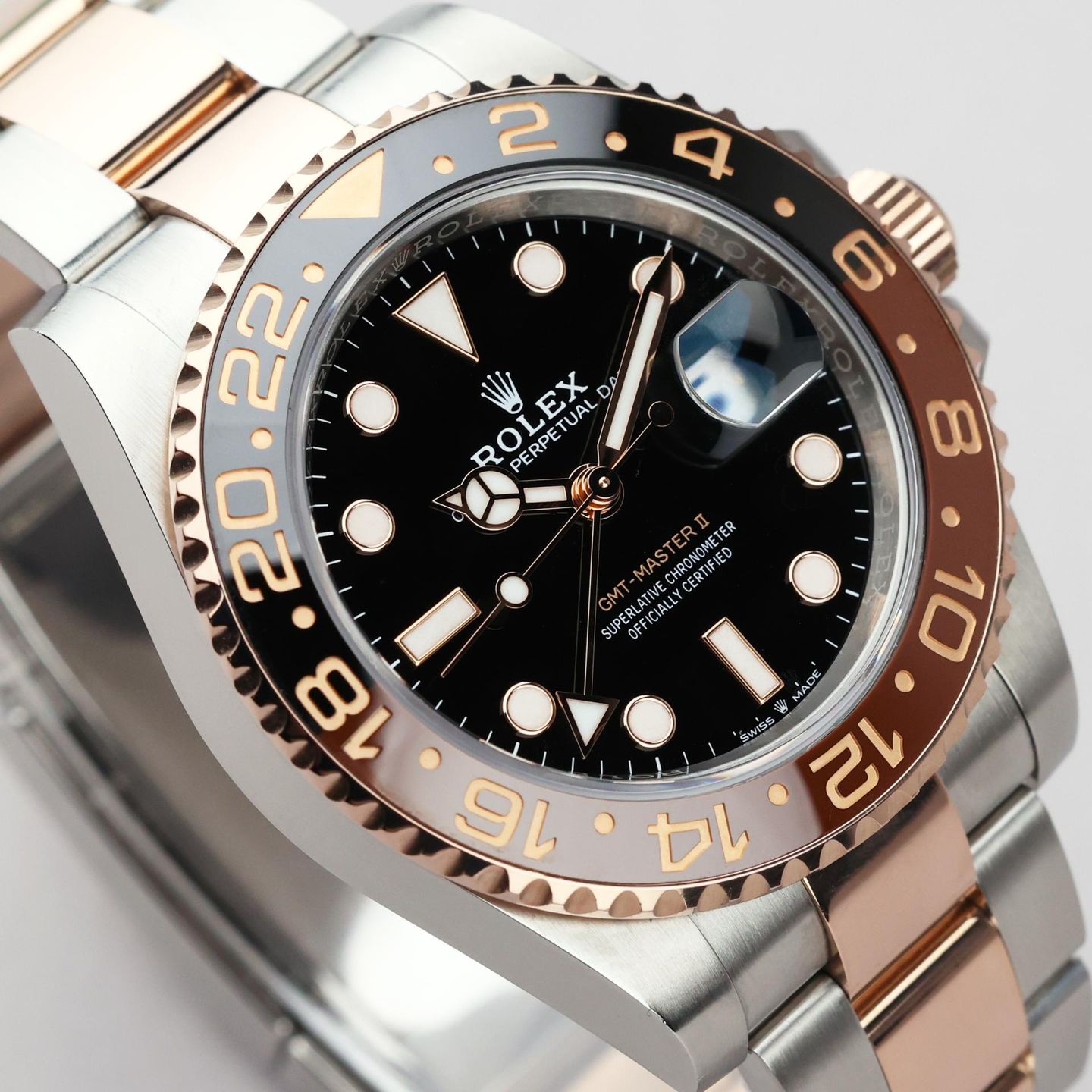 Rolex GMT-Master II 126711CHNR (2021) - Zwart wijzerplaat 40mm Goud/Staal (3/8)