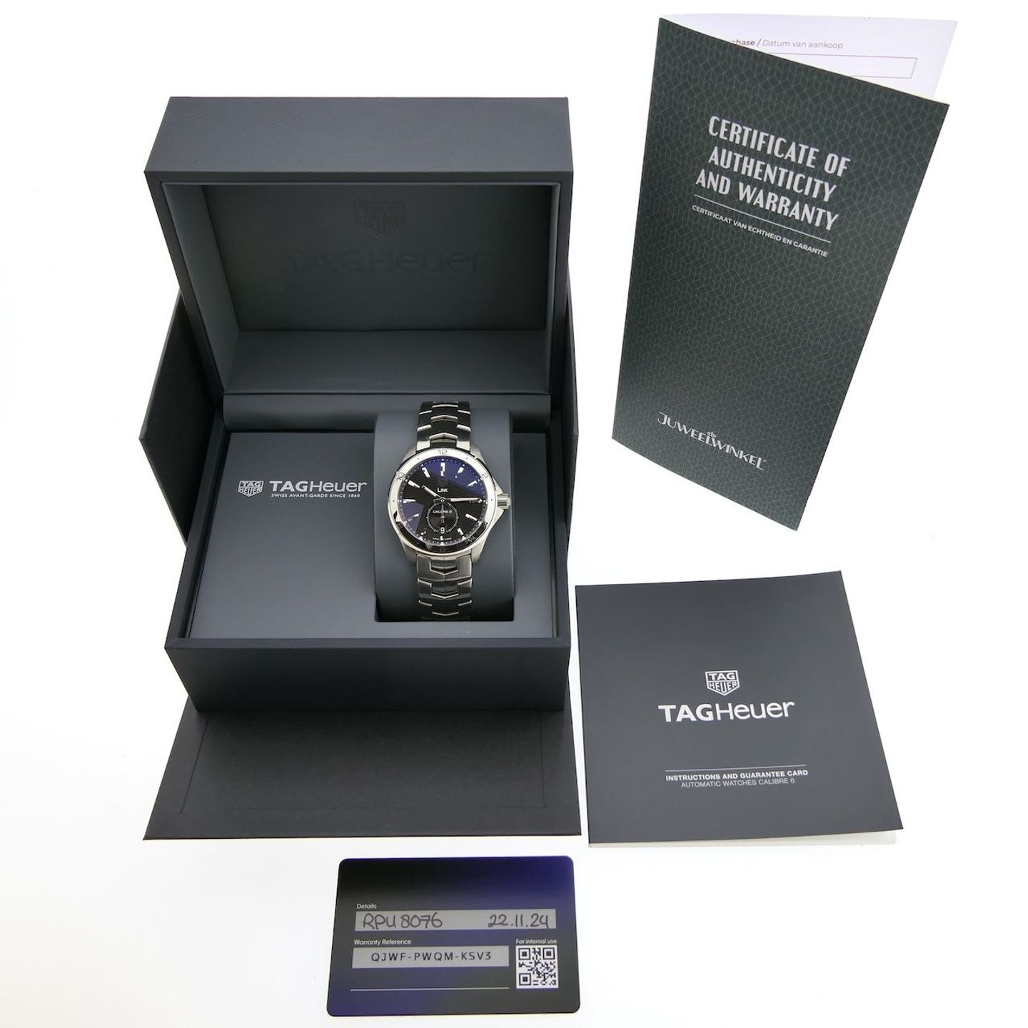 TAG Heuer Link Calibre 6 WAT2110.BA0950 (2024) - Black dial 40 mm Steel case (4/8)