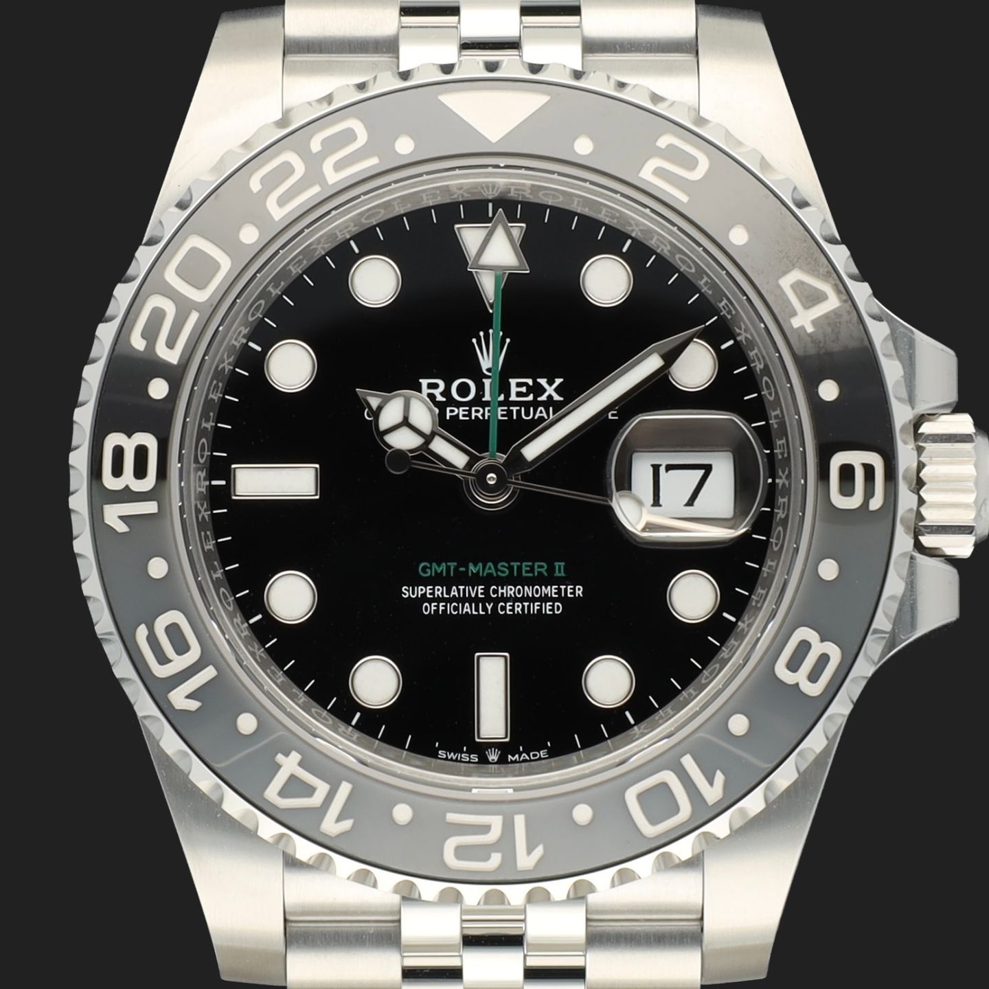 Rolex GMT-Master II 126710GRNR (2024) - Zwart wijzerplaat 40mm Staal (3/8)