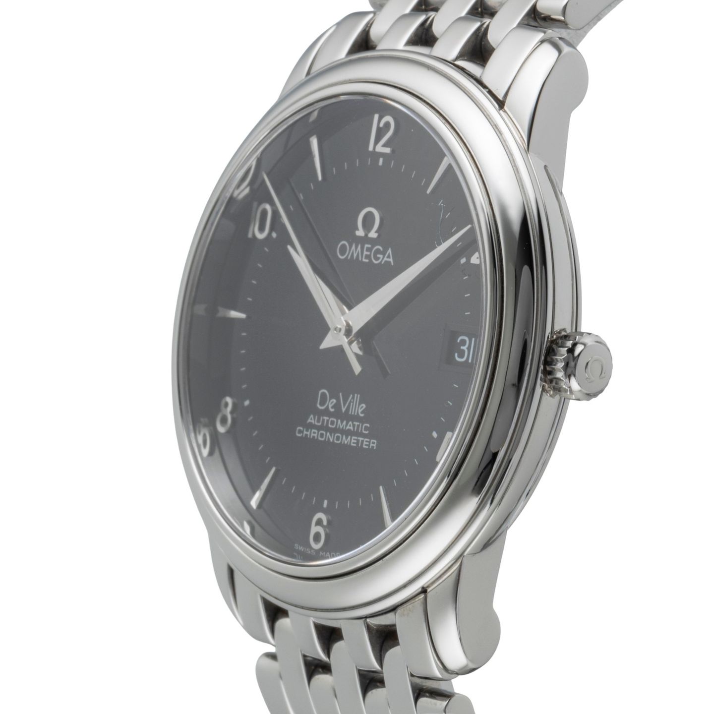 Omega De Ville Prestige 4500.50.00 (2006) - Zwart wijzerplaat 35mm Staal (6/8)