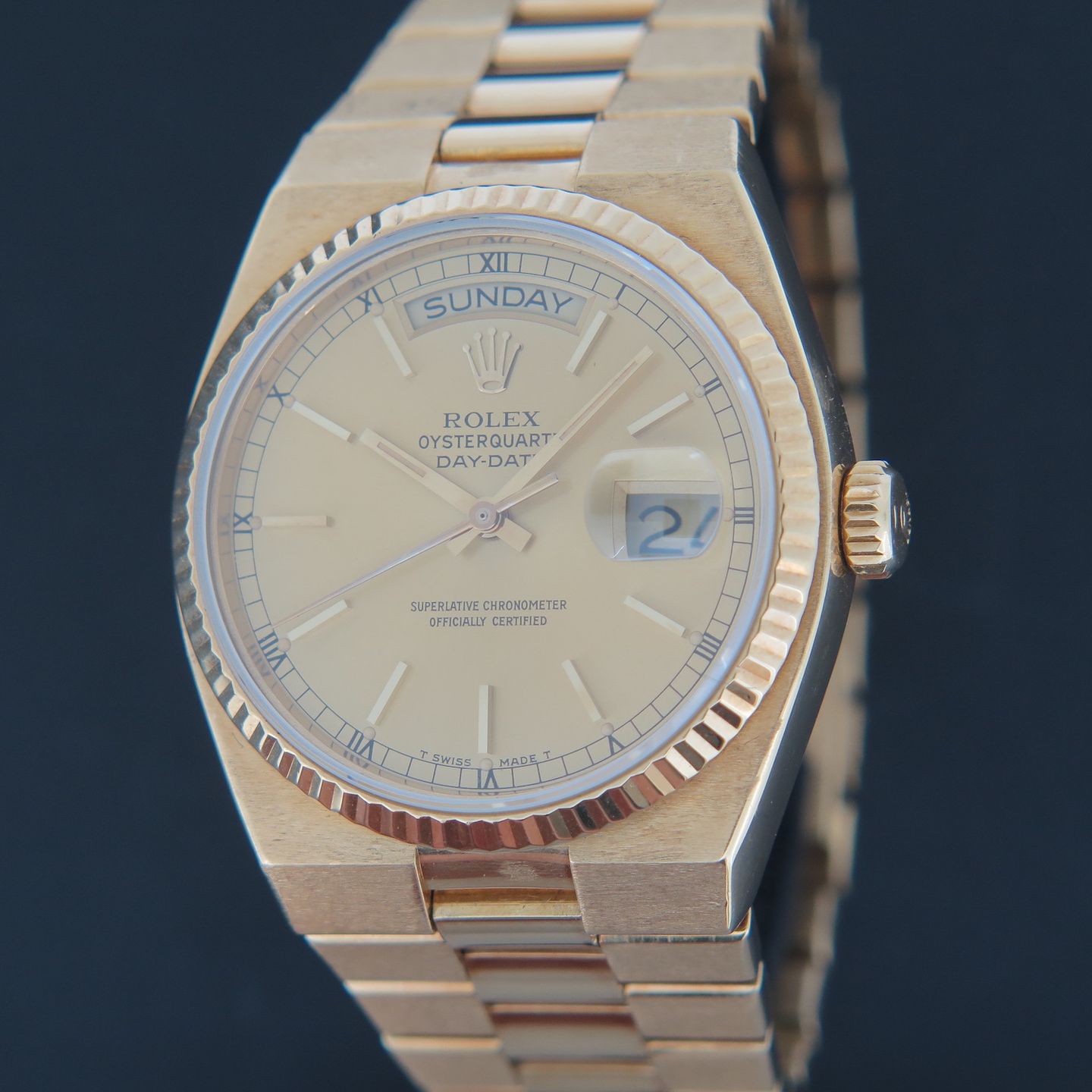 Rolex Day-Date Oysterquartz 19018 (1982) - 36 mm Yellow Gold case (1/5)