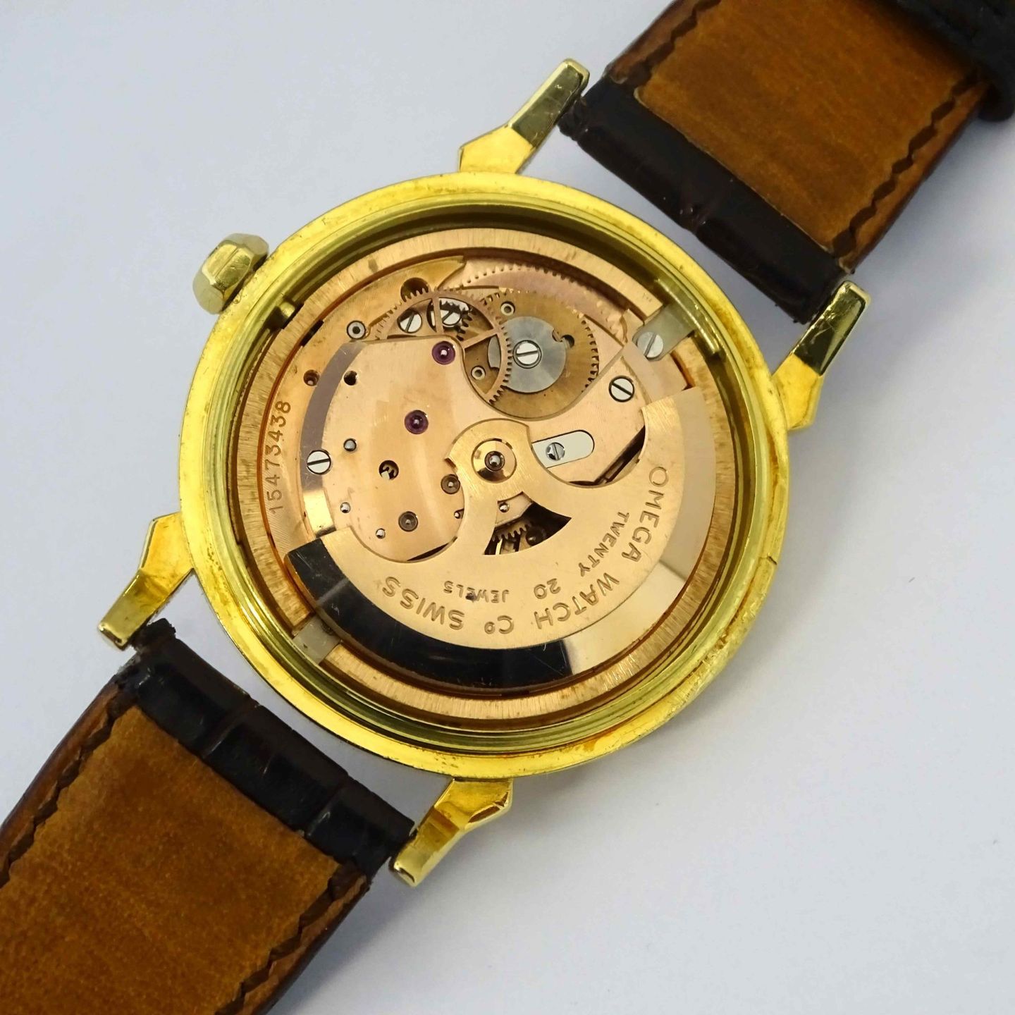Omega Seamaster 2850sc (1956) - Gold dial 34 mm Yellow Gold case (7/8)